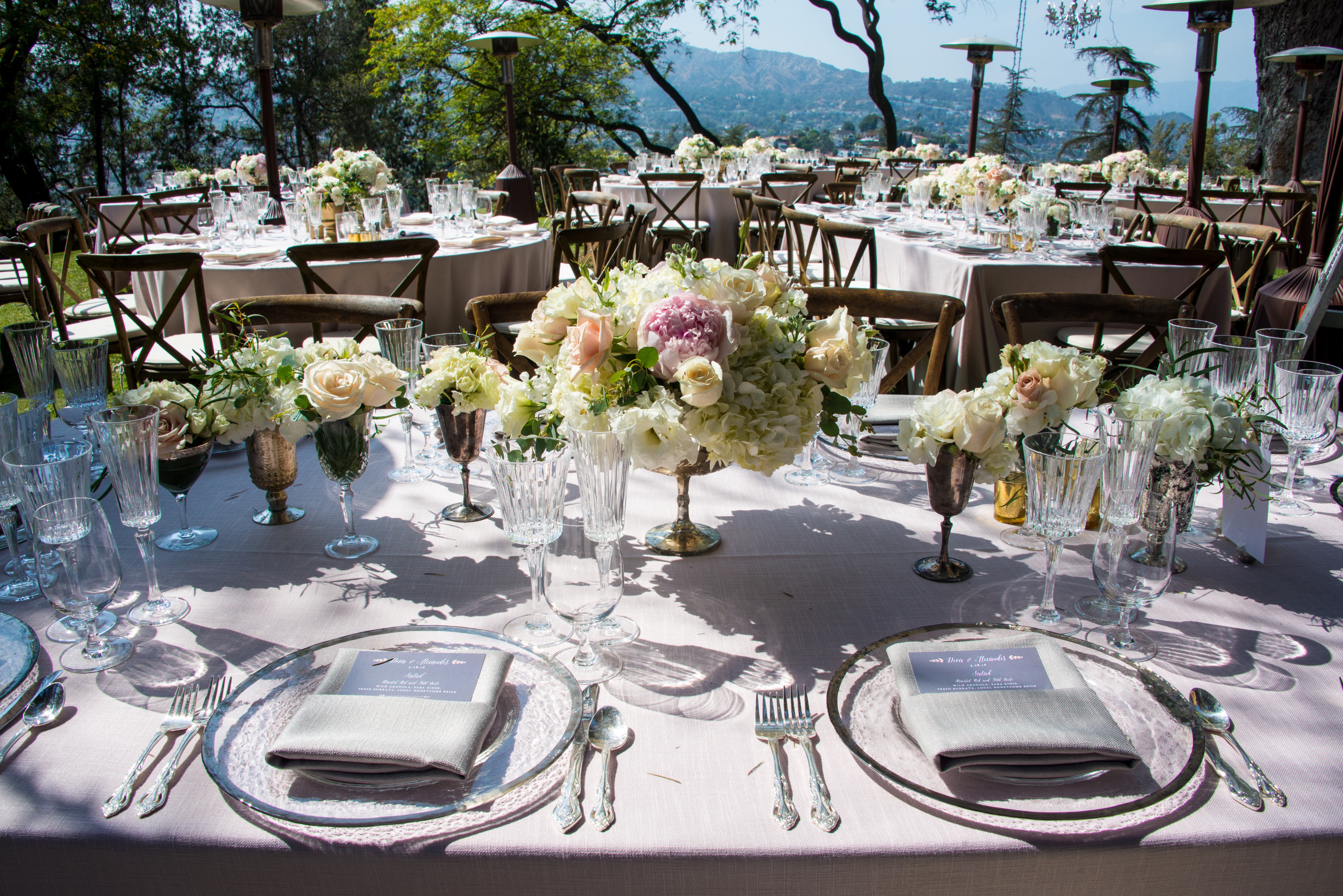 Wedding reception with elaborate decorations